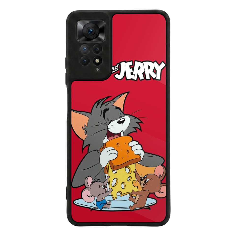 Xiaomi Redmi Note 11 Pro Uyumlu Tom And Jerry Tasarımlı Glossy Premium Kılıf