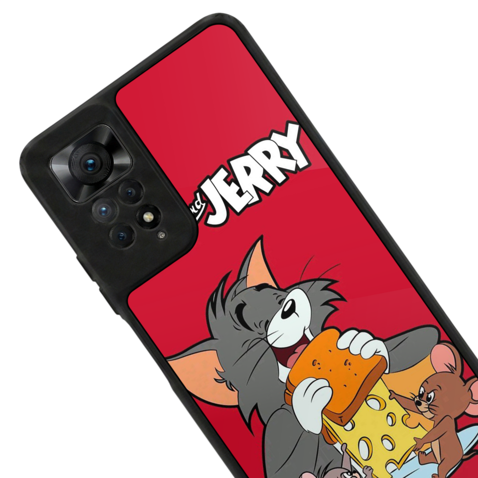 Xiaomi Redmi Note 11 Pro Uyumlu Tom And Jerry Tasarımlı Glossy Premium Kılıf