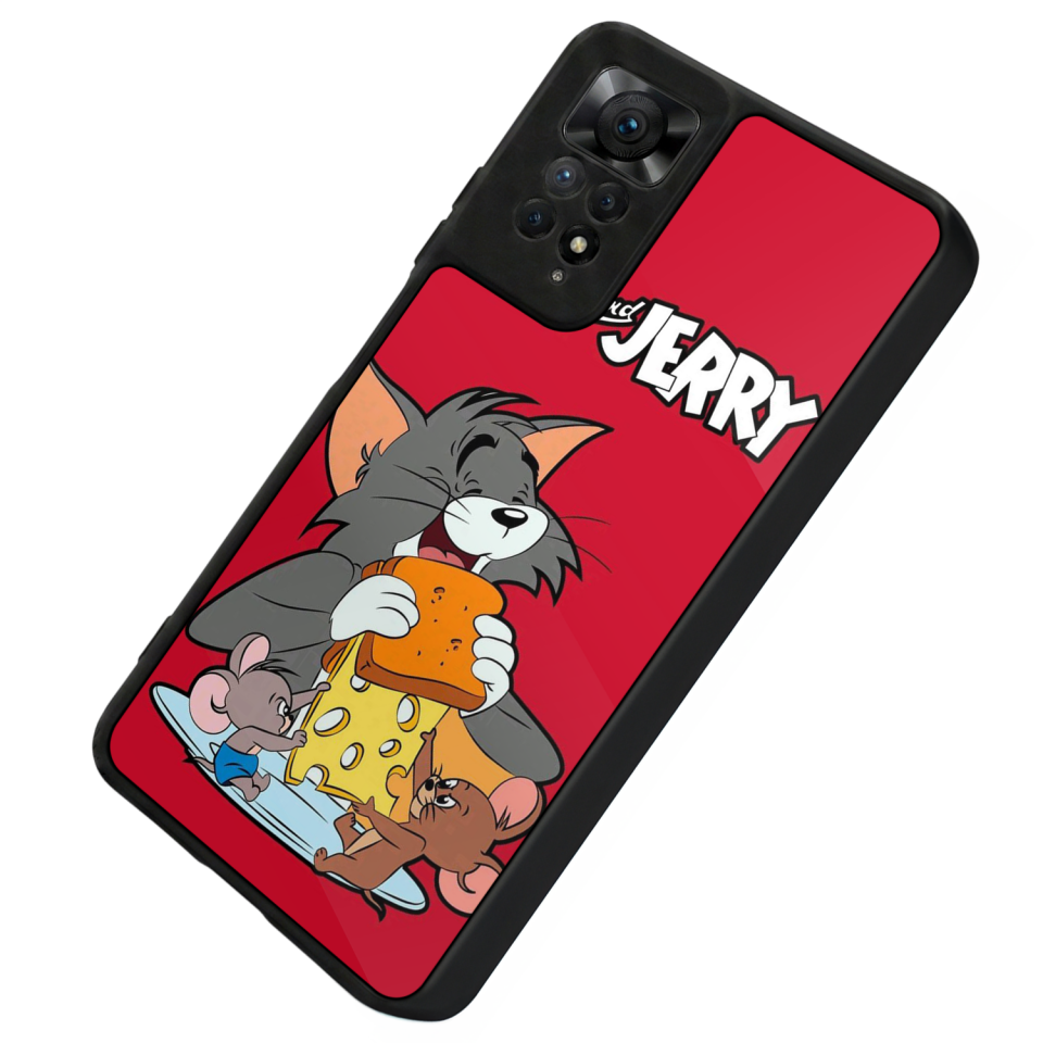Xiaomi Redmi Note 11 Pro Uyumlu Tom And Jerry Tasarımlı Glossy Premium Kılıf