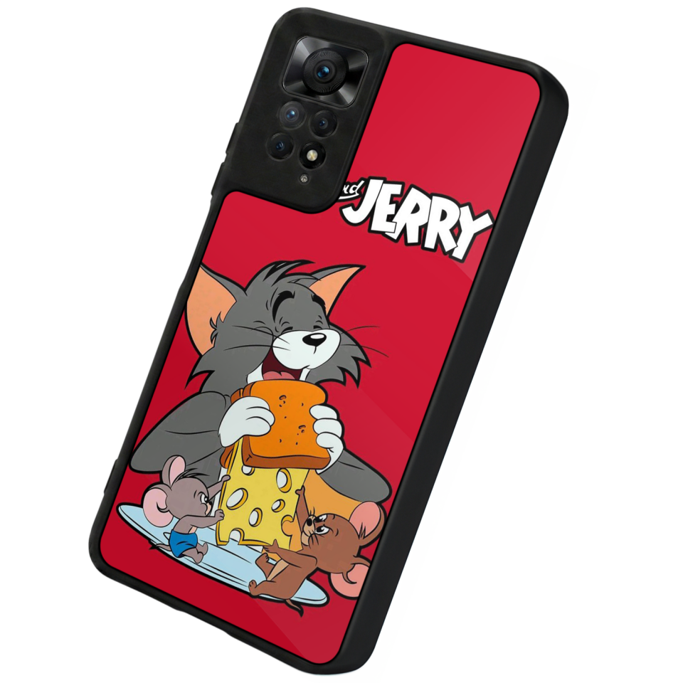 Xiaomi Redmi Note 11 Pro Uyumlu Tom And Jerry Tasarımlı Glossy Premium Kılıf