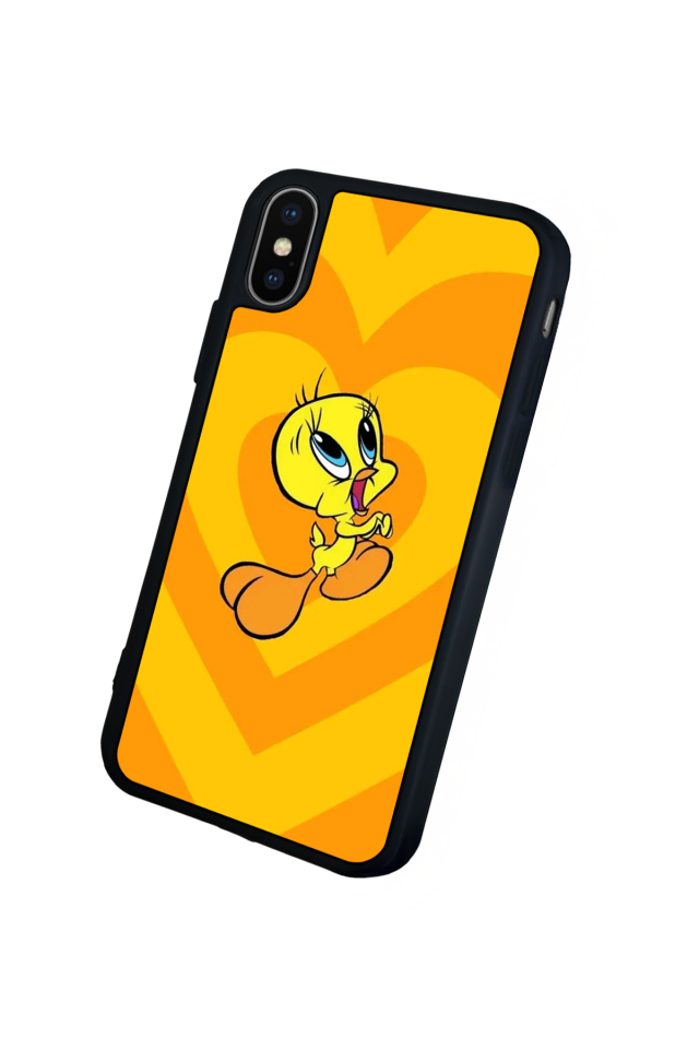 iPhone X/ XS Uyumlu Tweety Tasarımlı Glossy Premium Kılıf