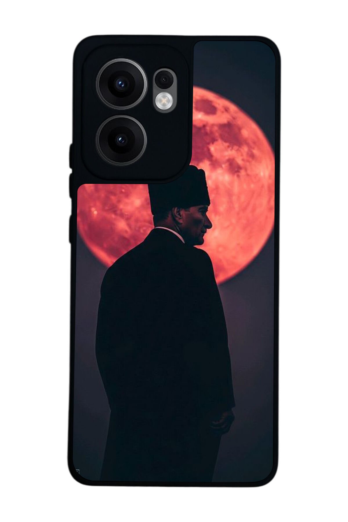 Oppo Reno 13F Uyumlu Mustafa Kemal Ataturk Tasarımlı Glossy Premium Kılıf