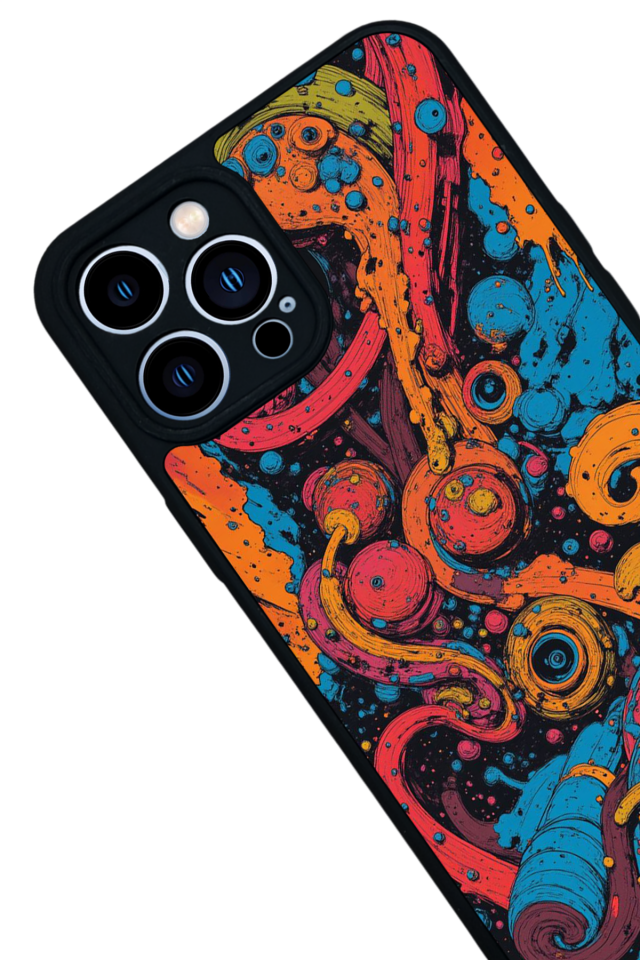 iPhone 12 Pro Max Uyumlu Abstract Tasarımlı Glossy Premium Kılıf