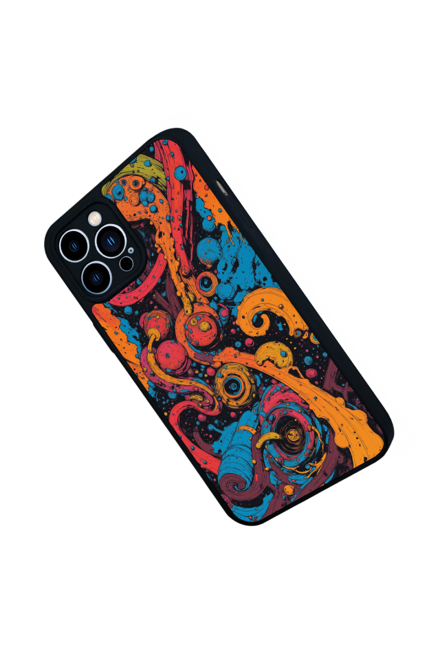 iPhone 12 Pro Max Uyumlu Abstract Tasarımlı Glossy Premium Kılıf