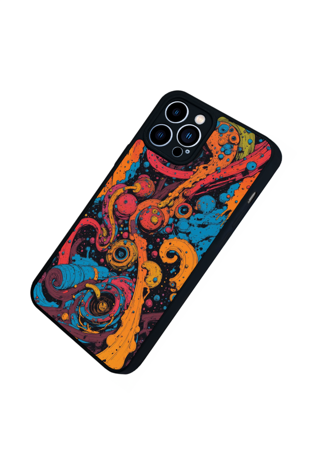 iPhone 12 Pro Max Uyumlu Abstract Tasarımlı Glossy Premium Kılıf
