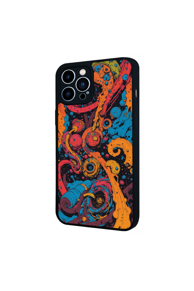 iPhone 12 Pro Max Uyumlu Abstract Tasarımlı Glossy Premium Kılıf