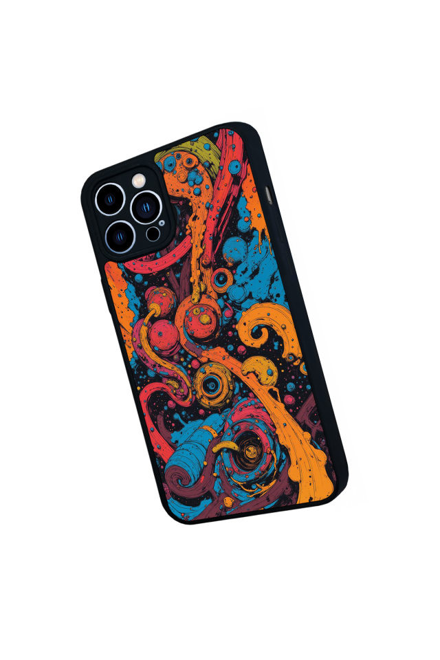 iPhone 12 Pro Max Uyumlu Abstract Tasarımlı Glossy Premium Kılıf