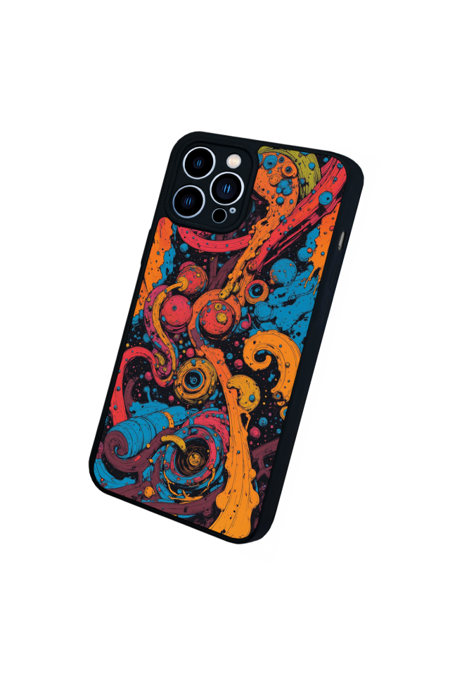 iPhone 12 Pro Max Uyumlu Abstract Tasarımlı Glossy Premium Kılıf