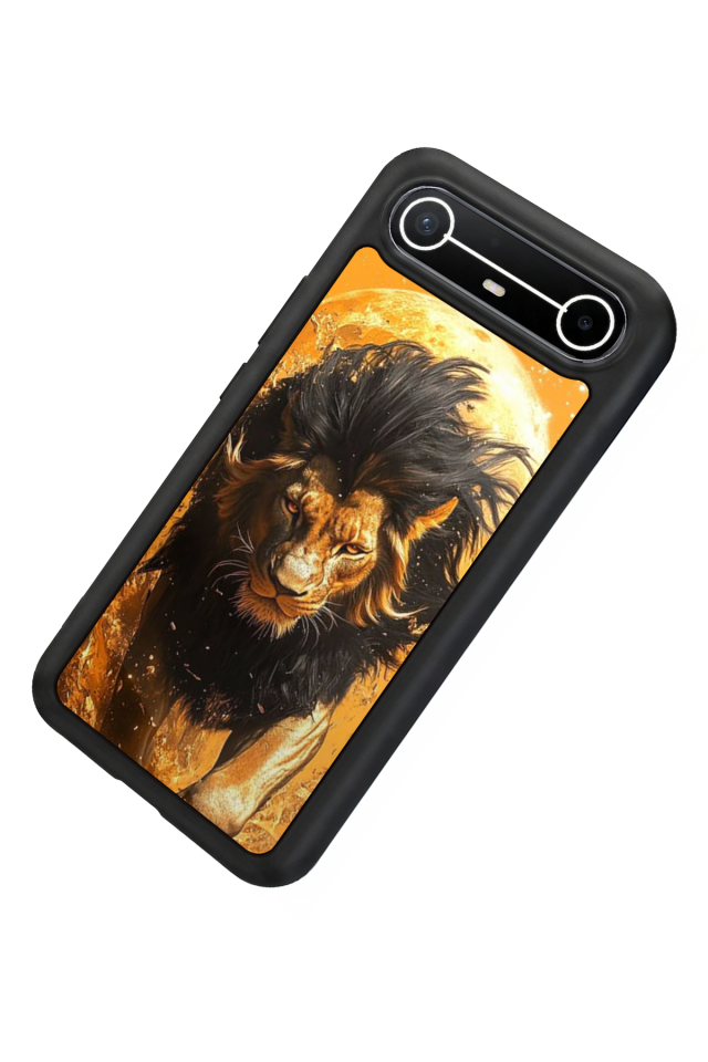 Tecno Spark Slim 5G Uyumlu Aslan Tasarımlı Glossy Premium Kılıf