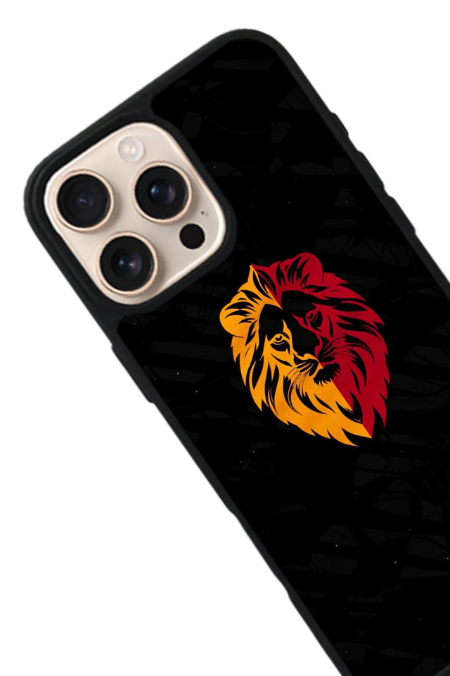 iPhone 16 Pro Uyumlu Aslan Tasarımlı Glossy Premium Kılıf