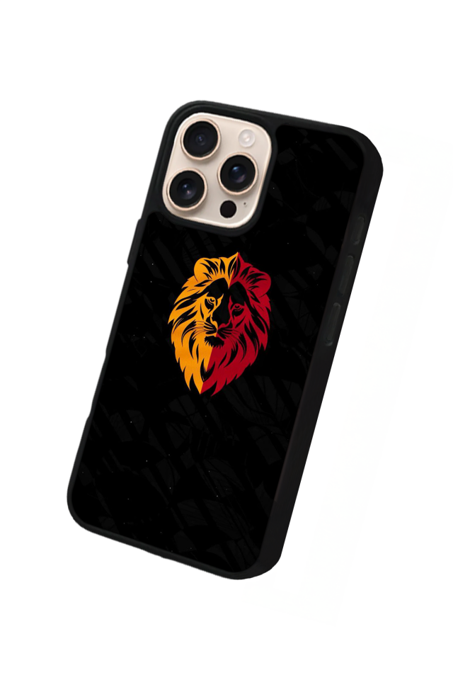 iPhone 16 Pro Uyumlu Aslan Tasarımlı Glossy Premium Kılıf