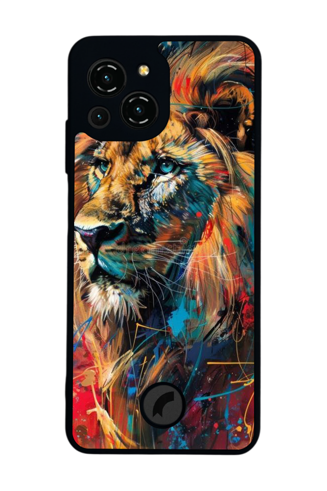 Reeder S23 Pro Max Uyumlu Aslan Tasarımlı Glossy Premium Kılıf