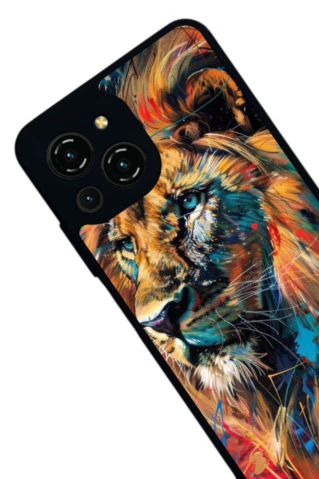 Reeder S23 Pro Max Uyumlu Aslan Tasarımlı Glossy Premium Kılıf