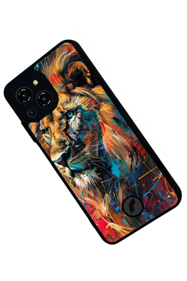 Reeder S23 Pro Max Uyumlu Aslan Tasarımlı Glossy Premium Kılıf