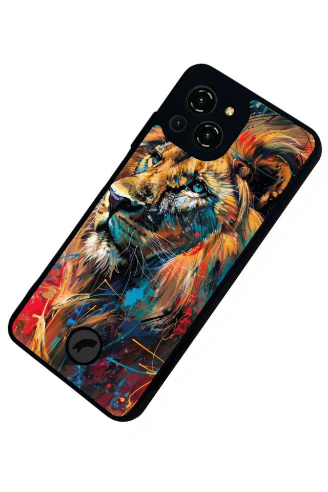 Reeder S23 Pro Max Uyumlu Aslan Tasarımlı Glossy Premium Kılıf