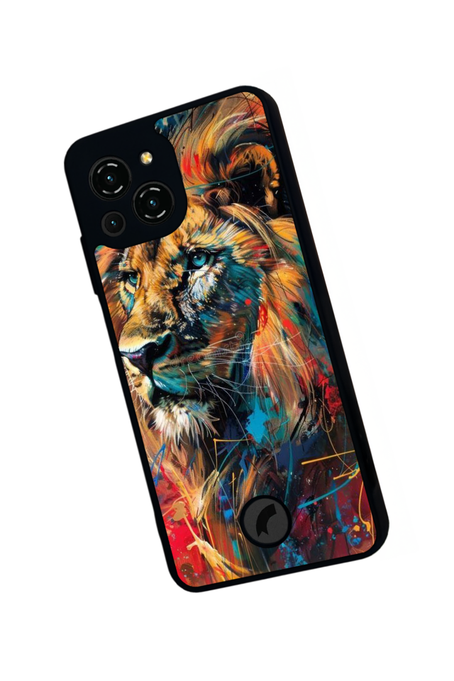 Reeder S23 Pro Max Uyumlu Aslan Tasarımlı Glossy Premium Kılıf