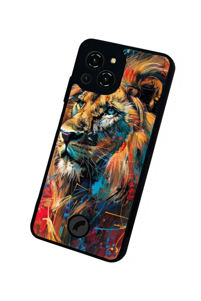 Reeder S23 Pro Max Uyumlu Aslan Tasarımlı Glossy Premium Kılıf