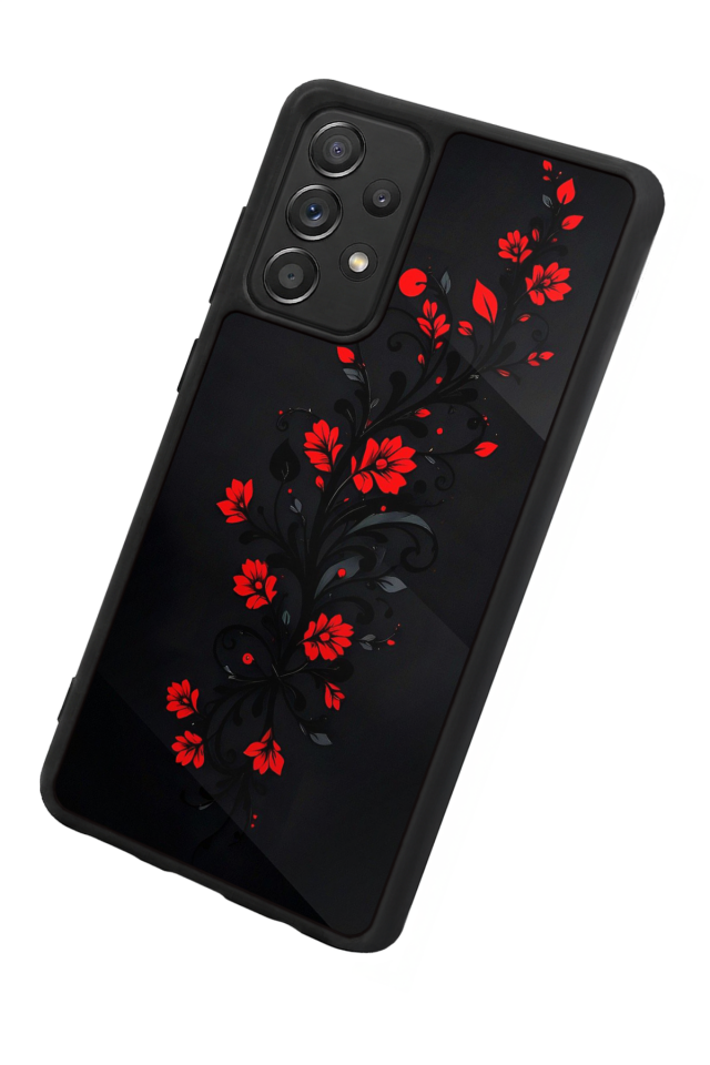 Samsung Galaxy A72 Uyumlu Floral Tasarımlı Glossy Premium Kılıf