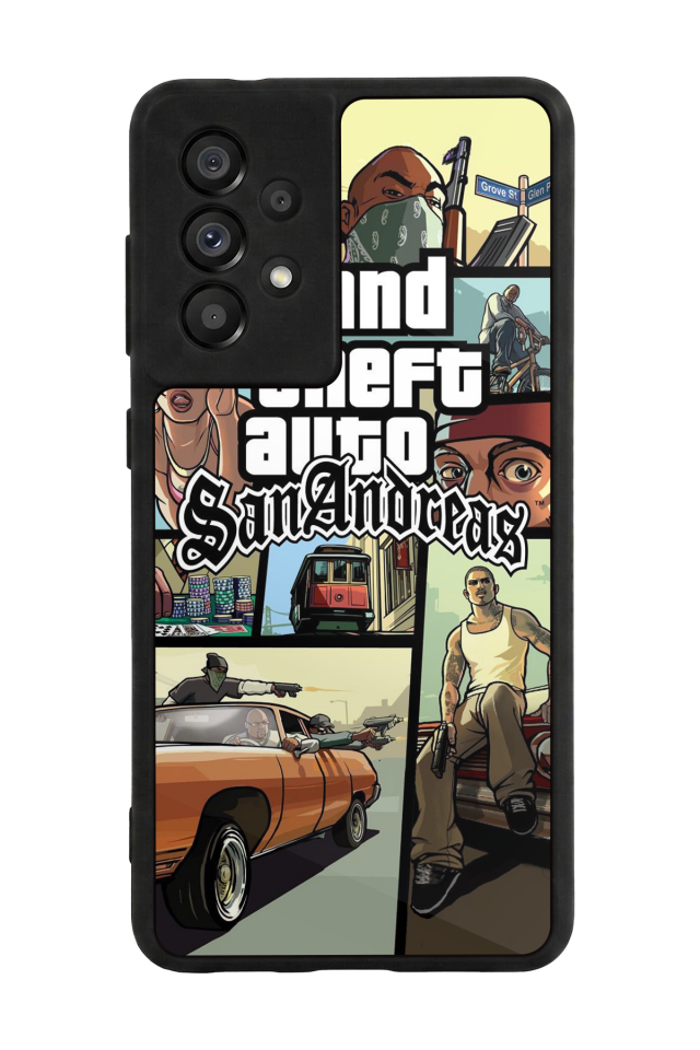 Samsung Galaxy A73 Uyumlu GTA Tasarımlı Glossy Premium Kılıf