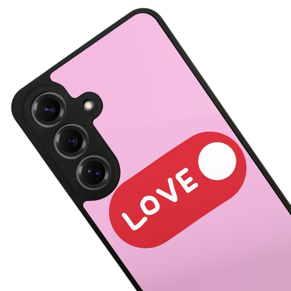 Samsung Galaxy S25 Uyumlu Kalp Love Tasarımlı Glossy Premium Kılıf