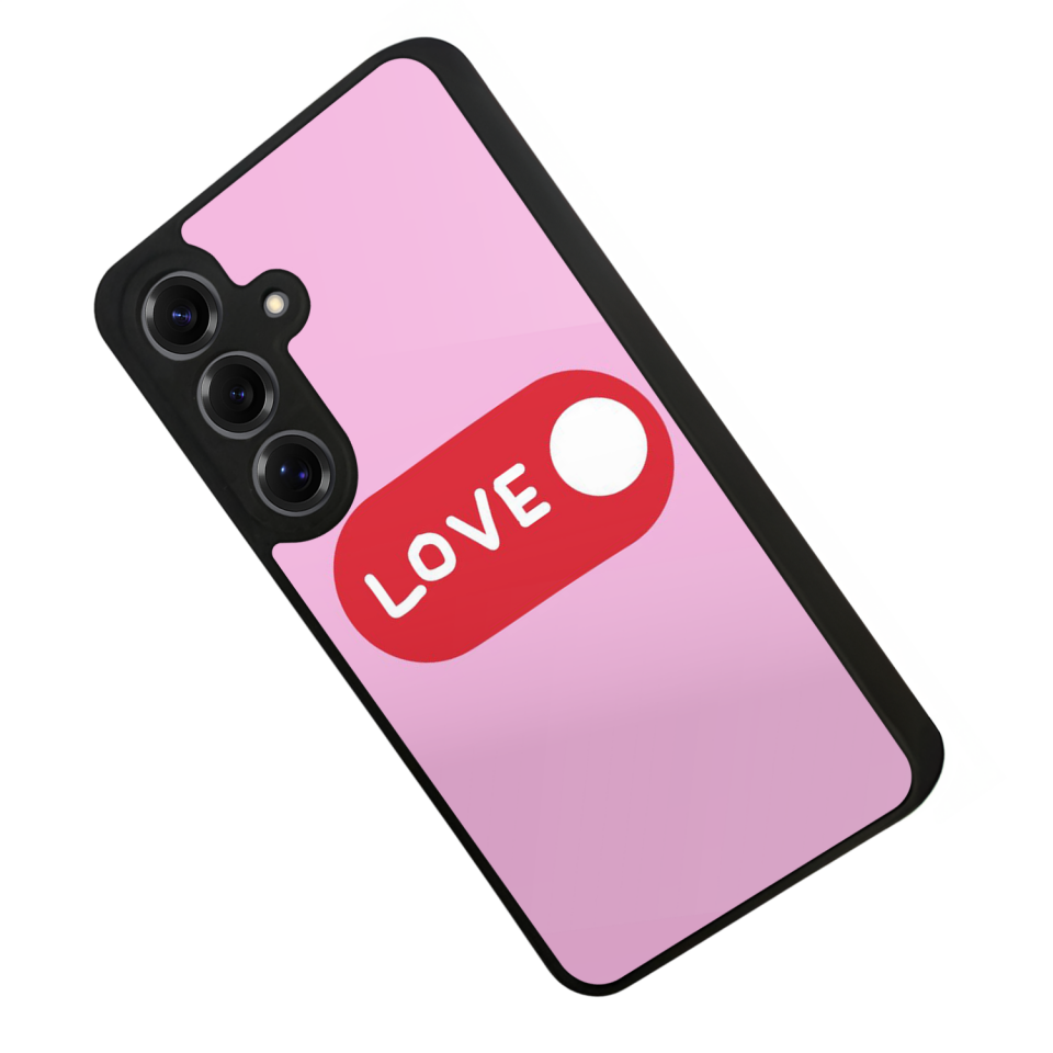 Samsung Galaxy S25 Uyumlu Kalp Love Tasarımlı Glossy Premium Kılıf