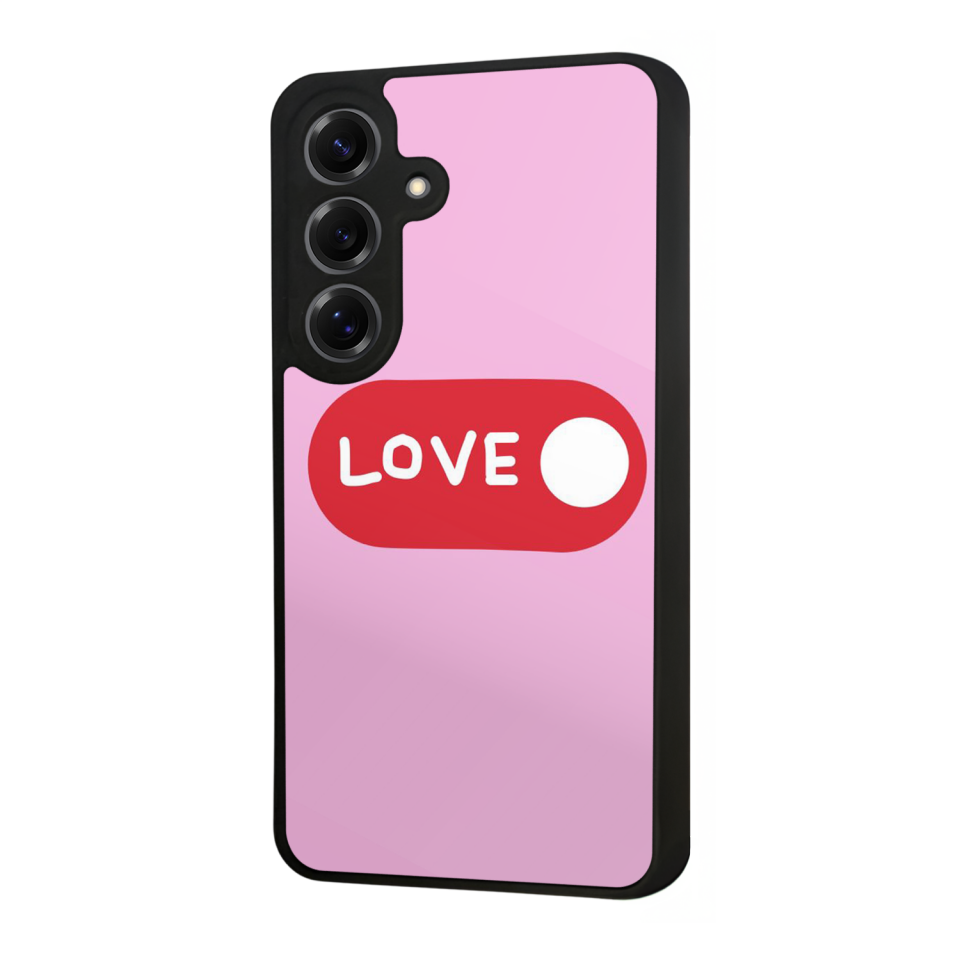 Samsung Galaxy S25 Uyumlu Kalp Love Tasarımlı Glossy Premium Kılıf