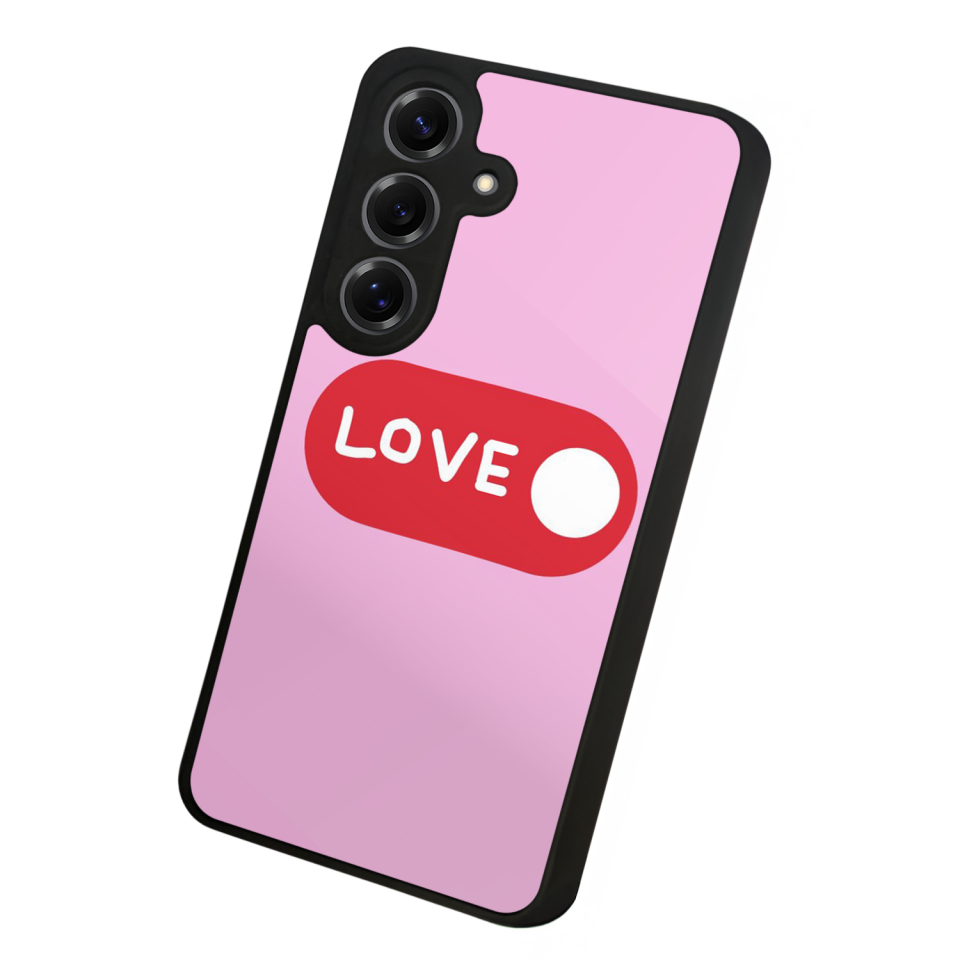 Samsung Galaxy S25 Uyumlu Kalp Love Tasarımlı Glossy Premium Kılıf