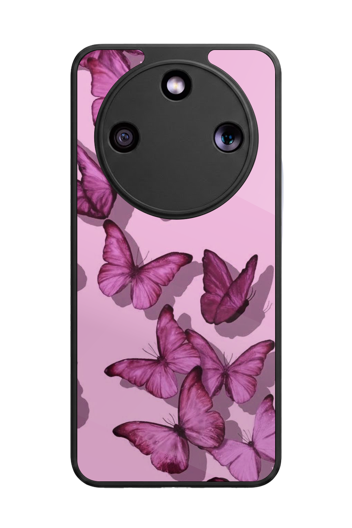 Honor Magic 8 Lite Uyumlu Kelebek Tasarımlı Glossy Premium Kılıf