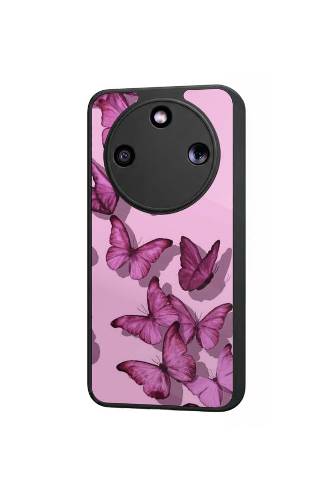 Honor Magic 8 Lite Uyumlu Kelebek Tasarımlı Glossy Premium Kılıf