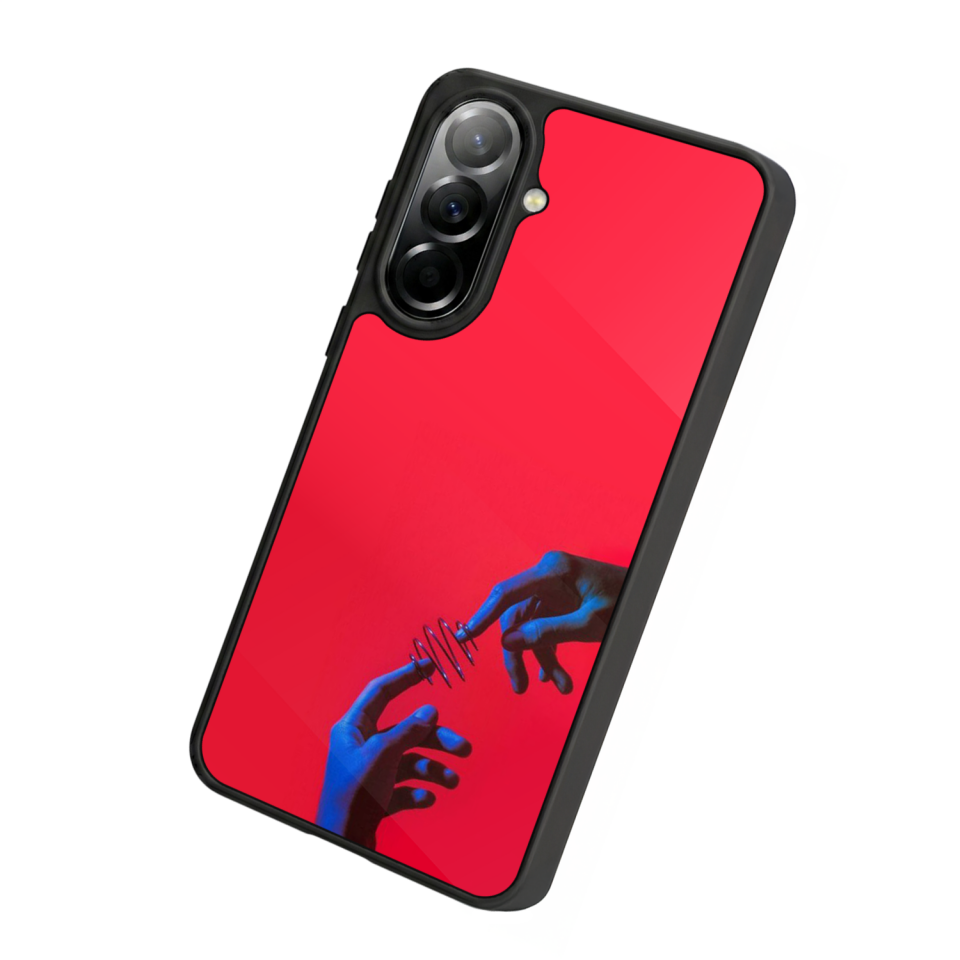 Samsung Galaxy A37 Uyumlu Kirmizi Tasarımlı Glossy Premium Kılıf