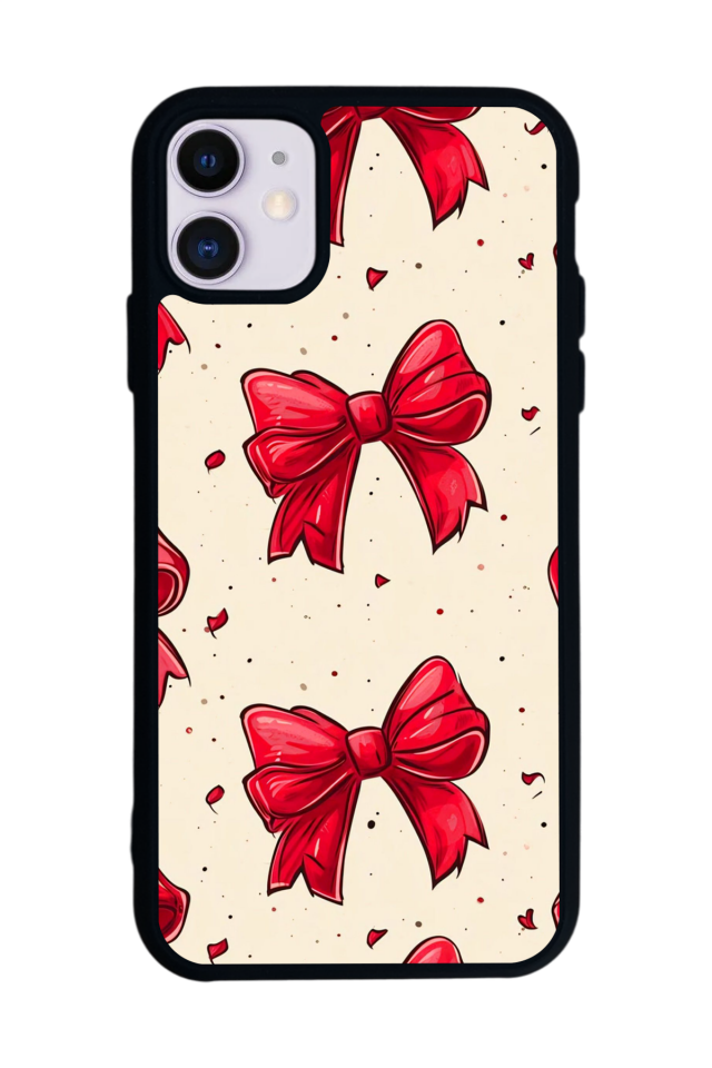 iPhone 11 Uyumlu Kurdele Tasarımlı Glossy Premium Kılıf