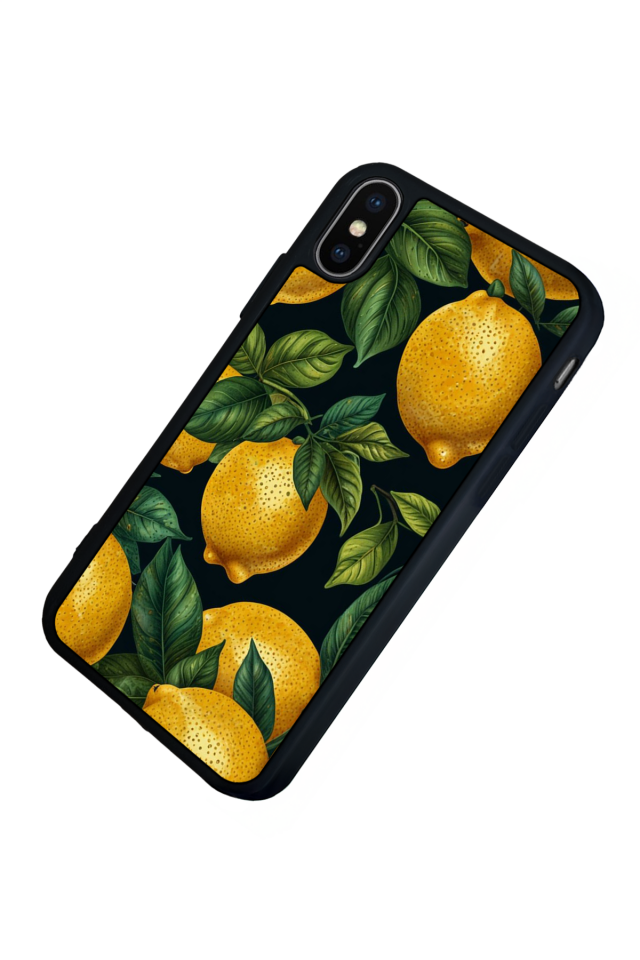 iPhone XS Max Uyumlu Limon Tasarımlı Glossy Premium Kılıf