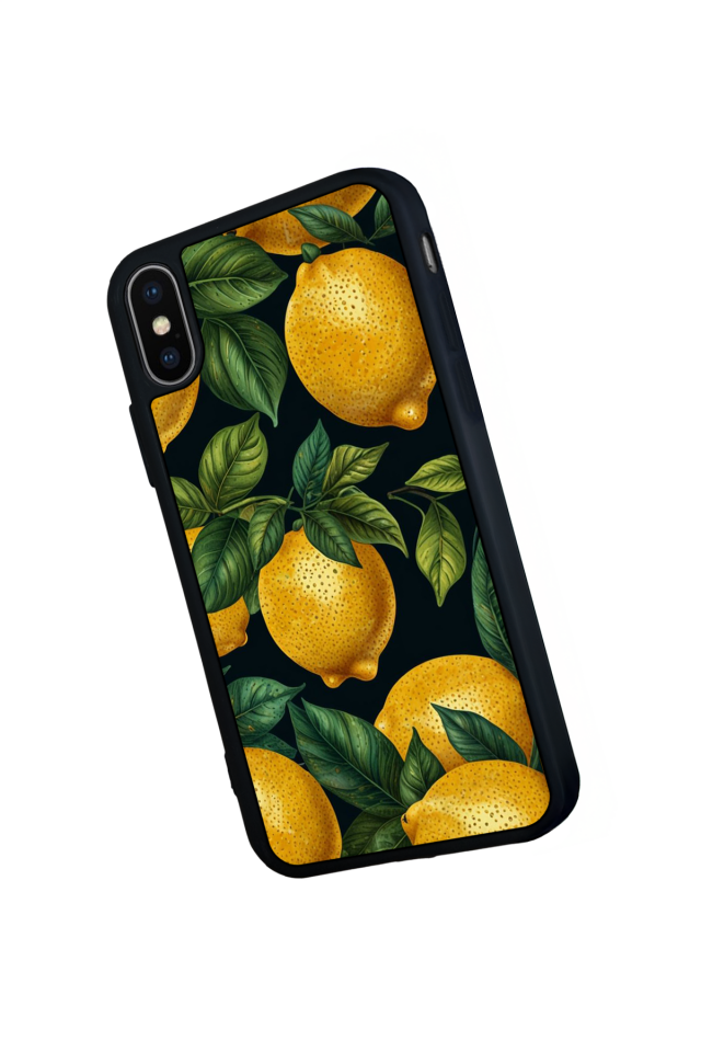 iPhone XS Max Uyumlu Limon Tasarımlı Glossy Premium Kılıf