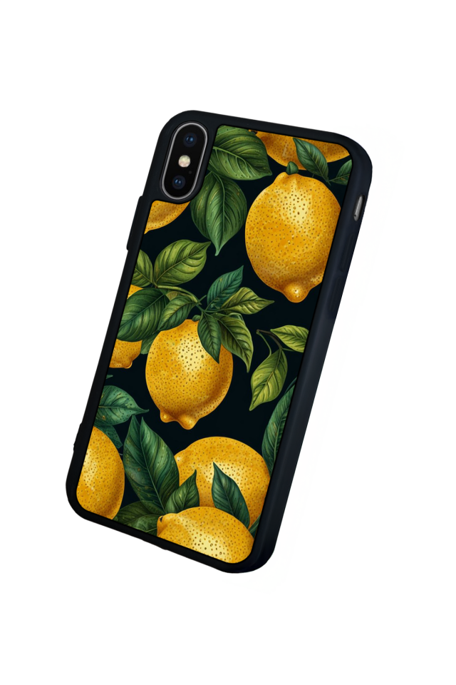 iPhone XS Max Uyumlu Limon Tasarımlı Glossy Premium Kılıf