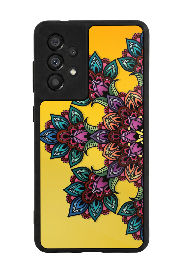 Samsung Galaxy A73 Uyumlu Mandala Tasarımlı Glossy Premium Kılıf
