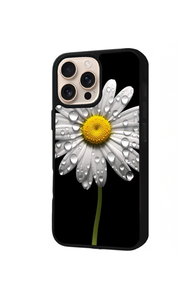 iPhone 14 Pro Max Uyumlu Papatya Tasarımlı Glossy Premium Kılıf
