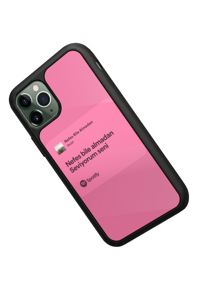 iPhone 11 Pro Max Uyumlu Sarki Sozleri Tasarımlı Glossy Premium Kılıf