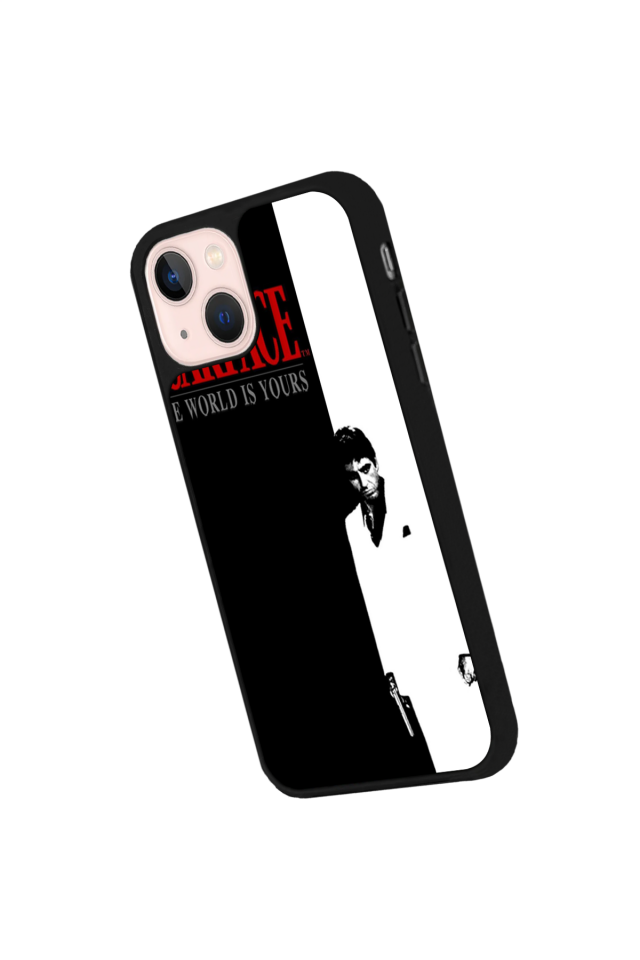 iPhone 14 Plus Uyumlu Scarface Tasarımlı Glossy Premium Kılıf