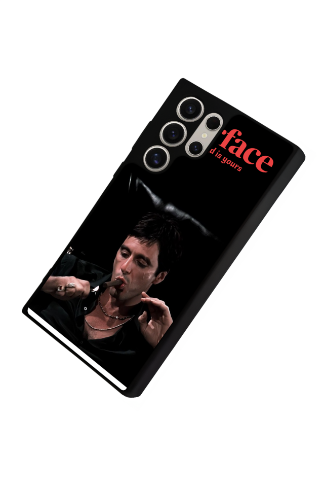 Samsung Galaxy S22 Ultra Uyumlu Scarface Tasarımlı Glossy Premium Kılıf