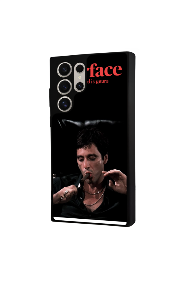 Samsung Galaxy S22 Ultra Uyumlu Scarface Tasarımlı Glossy Premium Kılıf