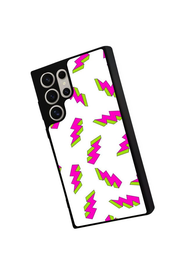 Samsung Galaxy S22 Ultra Uyumlu Simsek Tasarımlı Glossy Premium Kılıf