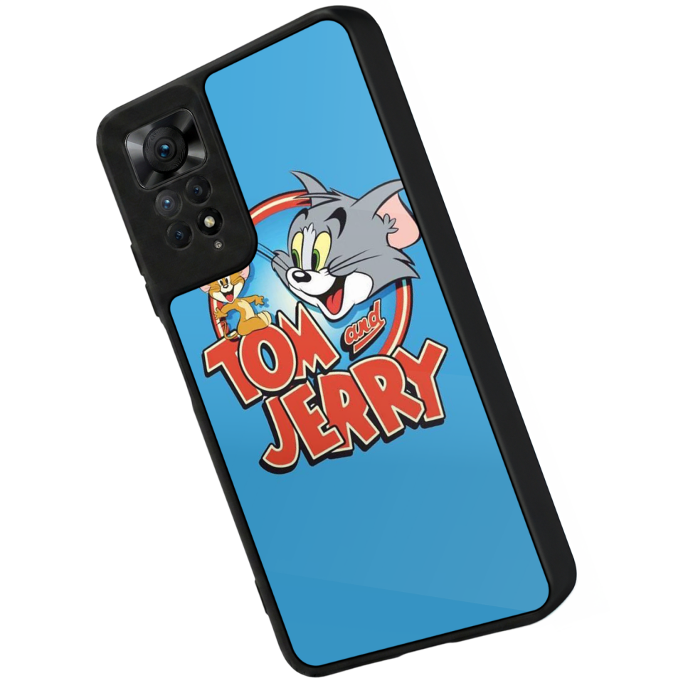 Xiaomi Redmi Note 11 Pro Uyumlu Tom And Jerry Tasarımlı Glossy Premium Kılıf