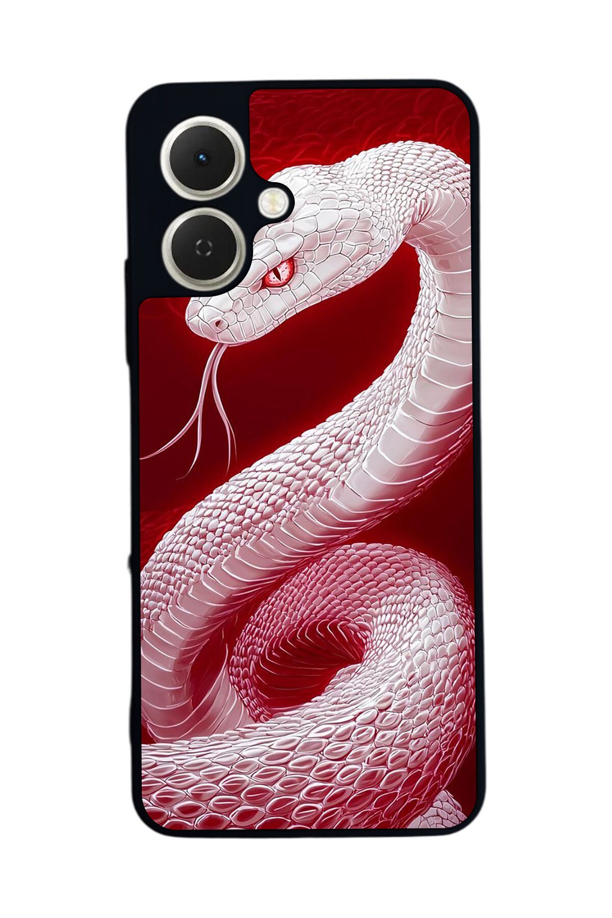 Tecno Spark GO 2 Uyumlu Yılan Tasarımlı Glossy Premium Kılıf