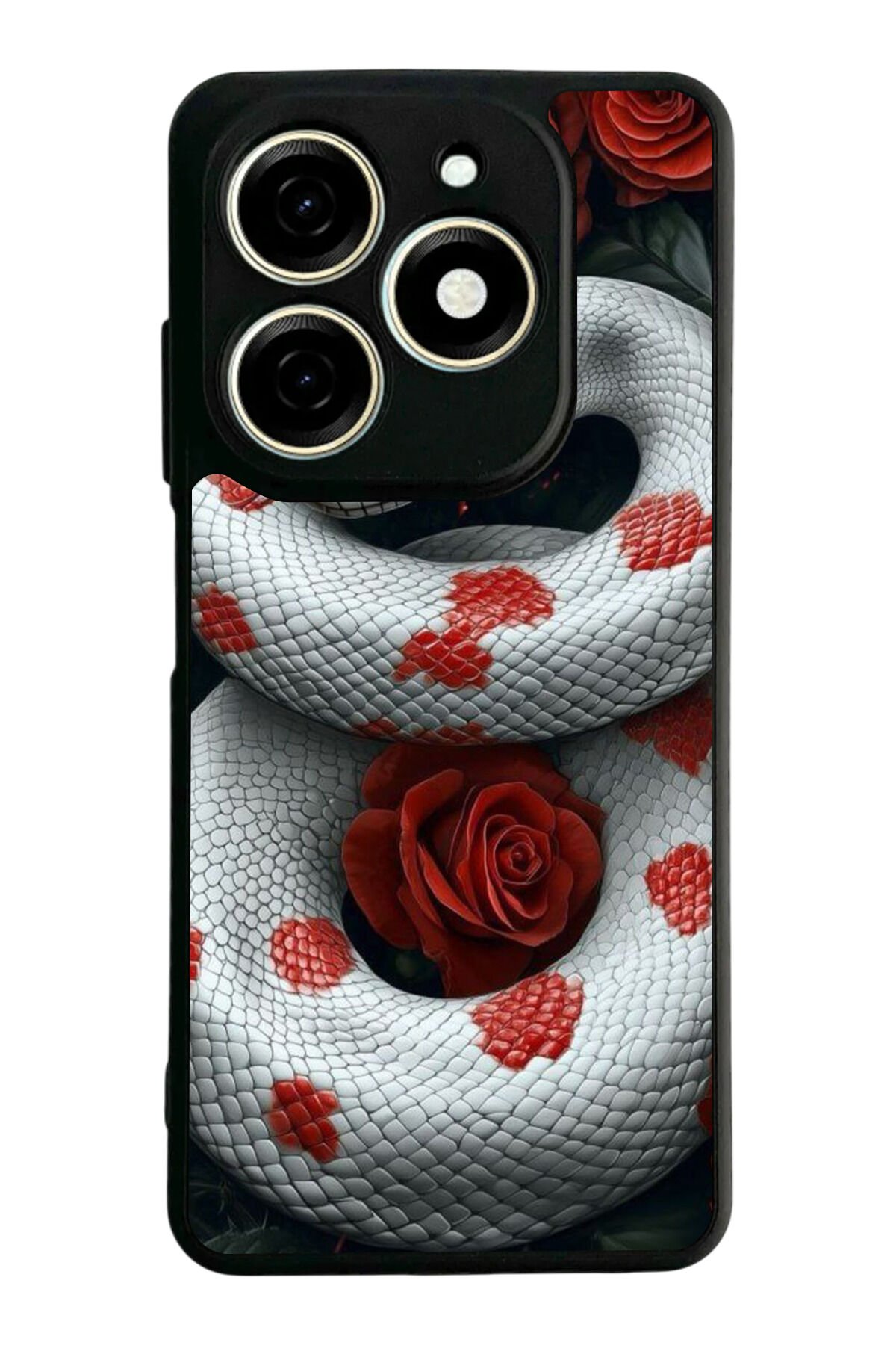 Tecno Spark 20/20C Uyumlu Yılan Tasarımlı Glossy Premium Kılıf