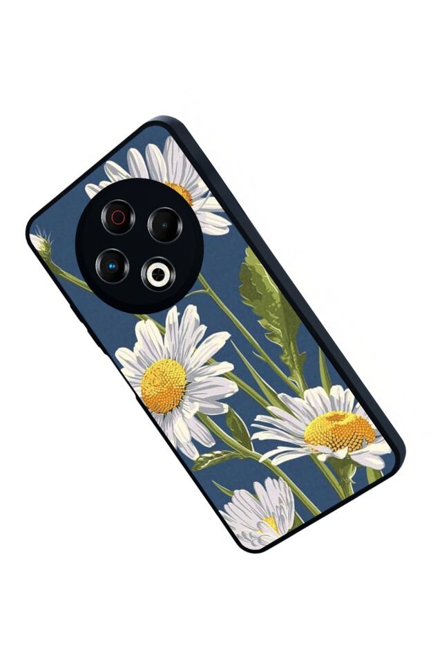 Tecno Spark 30 Uyumlu Papatya Tasarımlı Glossy Premium Kılıf