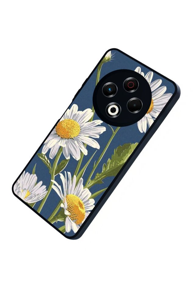 Tecno Spark 30 Uyumlu Papatya Tasarımlı Glossy Premium Kılıf