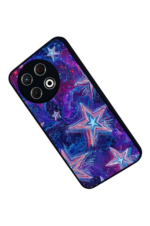 Tecno Spark 30 Pro Uyumlu Retro Yildizlar Tasarımlı Glossy Premium Kılıf