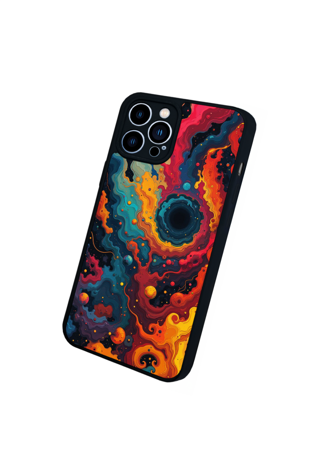 iPhone 12 Pro Max Uyumlu Abstract Tasarımlı Glossy Premium Kılıf