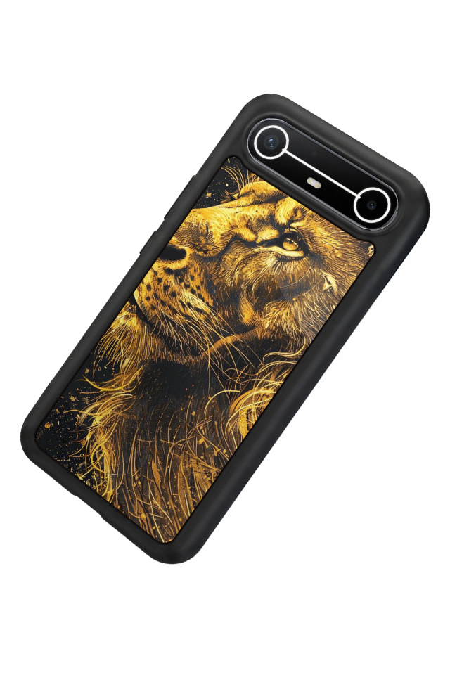 Tecno Spark Slim 5G Uyumlu Aslan Tasarımlı Glossy Premium Kılıf