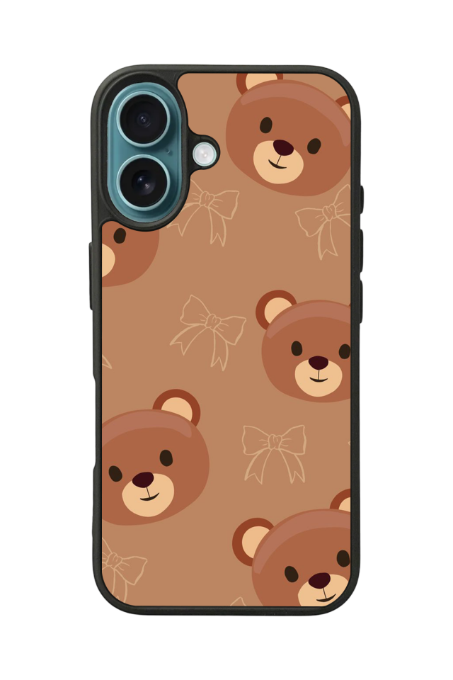 iPhone 16 Uyumlu Ayı Tasarımlı Glossy Premium Kılıf